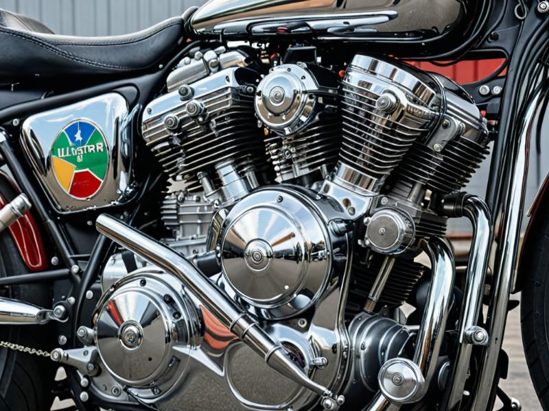 Motorcycle chrome engine components
